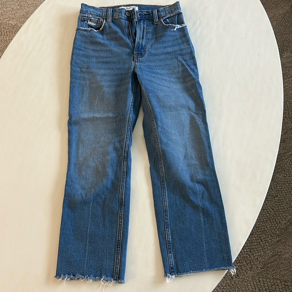 Abercrombie & Fitch the ankle straight ultra high rise